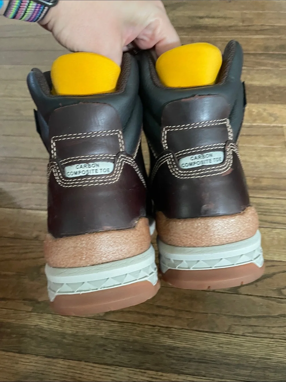CAT Brown Work Boots with Composite Toe